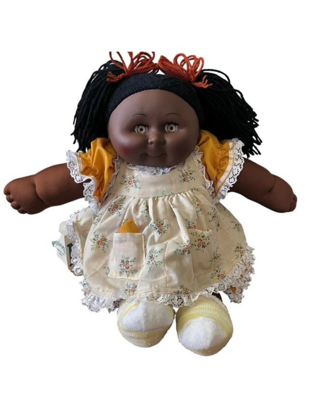 African American Little Girl Handmade Soft Sculpture Doll